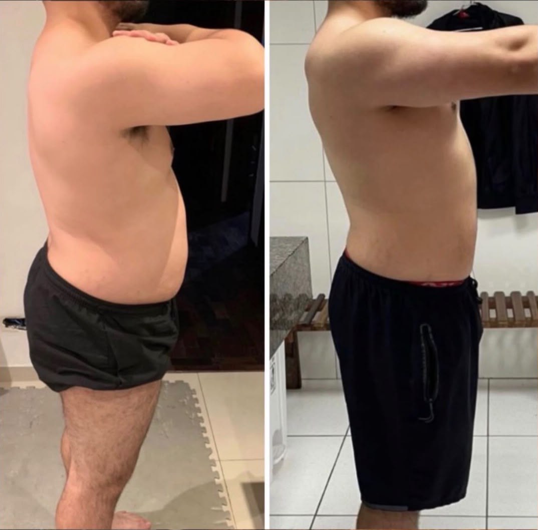 Antes e depois de aluno
